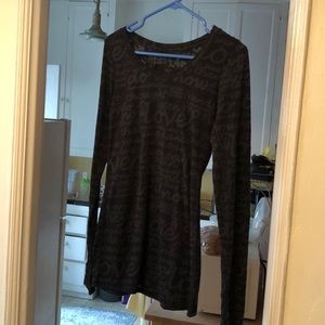 Long sleeve sheer top